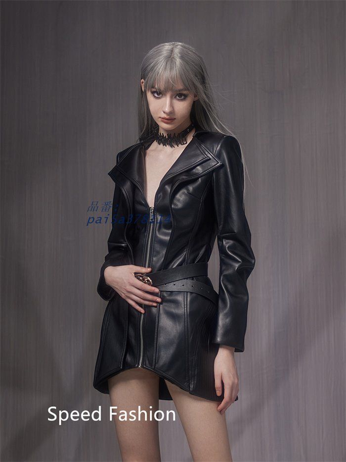 レザーワンピース タイトワンピース