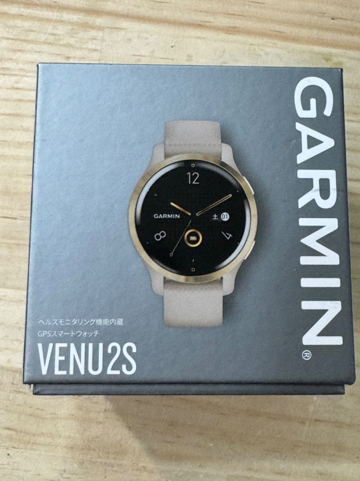 中古ガーミン(GARMIN) スマートウォッチ GPS Venu 2S Light Sand/Light Gold【日本正規品】 010-02429-61 小 ベージュ