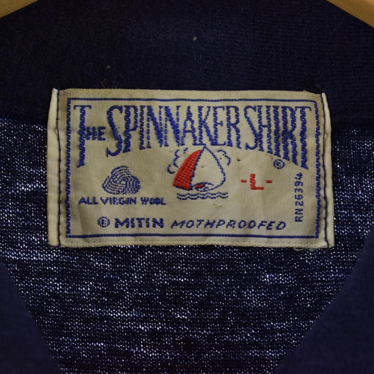 60年代 THE SPINNAKER SHIRT ハーフジップ ウールシャツ メンズL ヴィンテージ /eaa308368