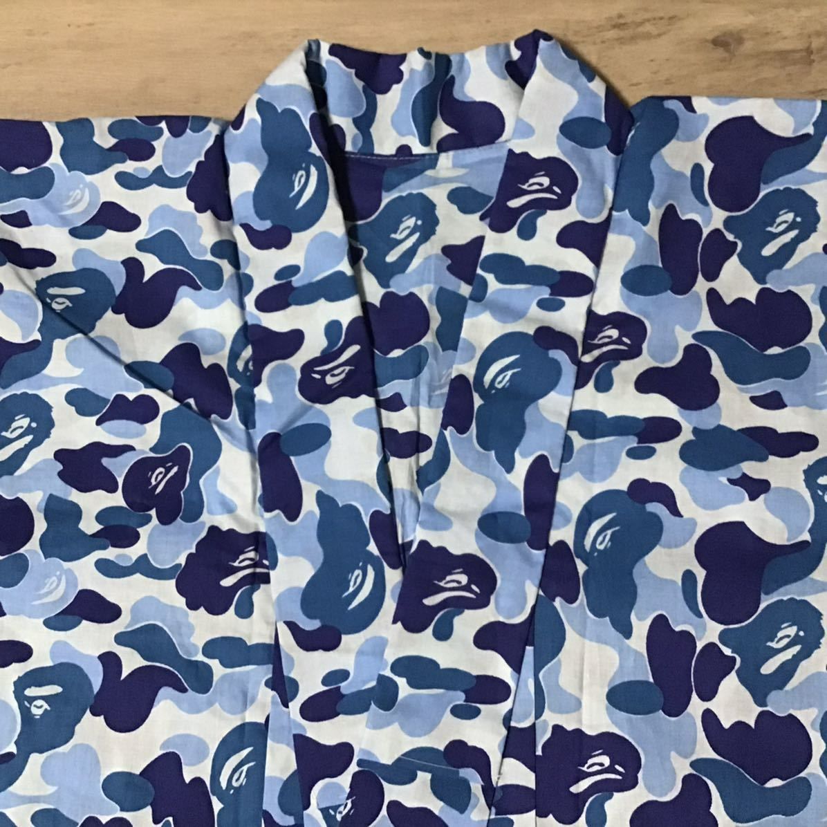 2001年 千總 × BAPE 浴衣 XSサイズ ABC camo blue a bathing ape エイプ ベイプ アベイシングエイプ 京友禅 NIGO ABCカモ ブルー 迷彩