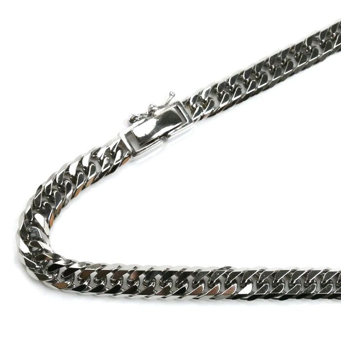 Pt850プラチナ ネックレス 喜平6面Wカット 51.5g 50cm メンズ