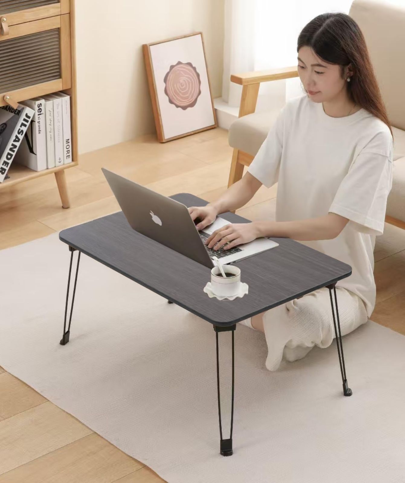 デスク Amazon | ZXD pcデスク ラック付き 幅80cm×奥行50cm パソコン