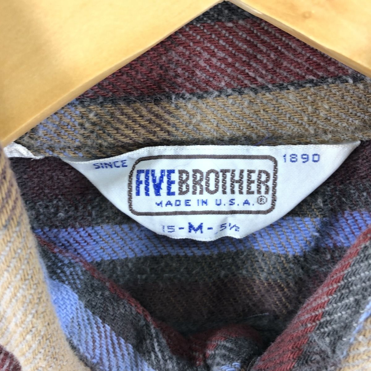 古着 70~80年代 ファイブブラザー Five Brother チェック柄 長袖