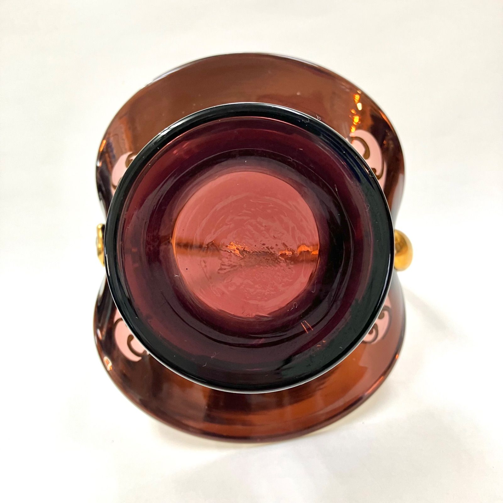 上美品⭐️ベネチアングラス-F】 『花器・バスケット』 ムラーノガラス