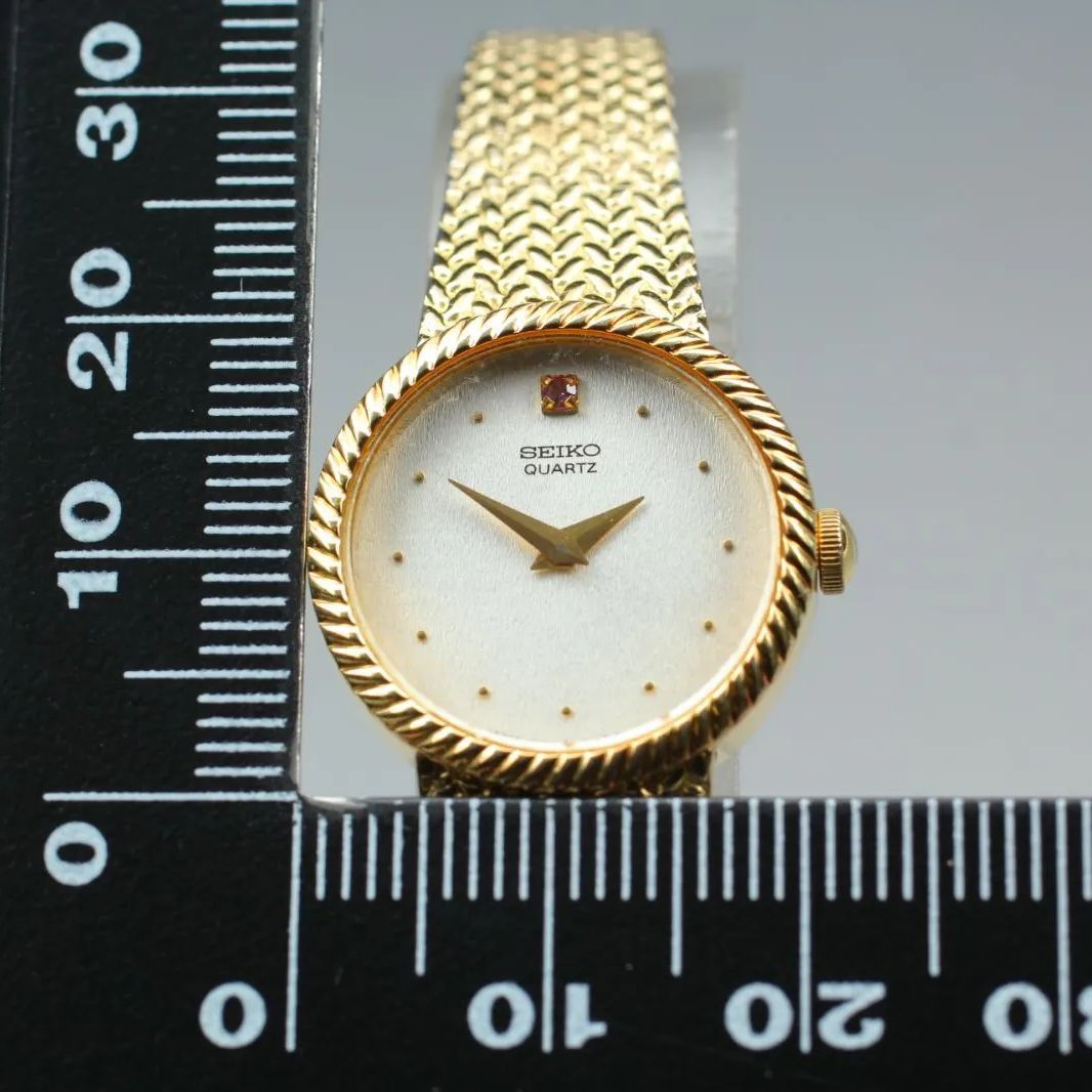 171【美品】Vintage Seiko 1220-0020 Diamond Gold セイコー ゴールド
