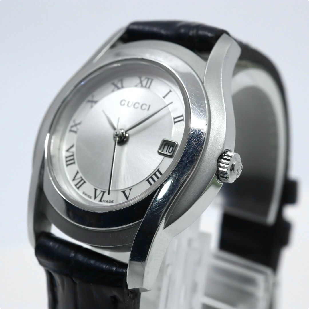 極美品 電池交換済 新品ベルト グッチ GUCCI 5500L 腕時計