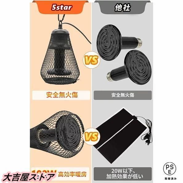 小鳥 ヒーター 暖房 爬虫類 保温球 保温電球カバー付 100W鳥 ヒーター