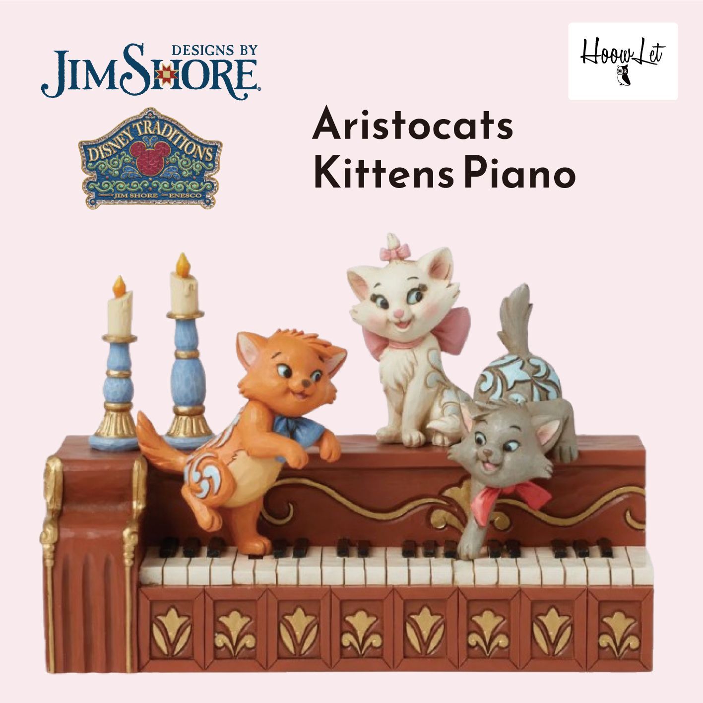 クリスマス ディズニー 猫 マリー おしゃれキャット Disney 置物 オブジェ 作家 レトロ ハンドメイド ねこ 子猫 ネコ ピアノ 人形 フィギュア ギフト プレゼント インテリア アンティーク ディ