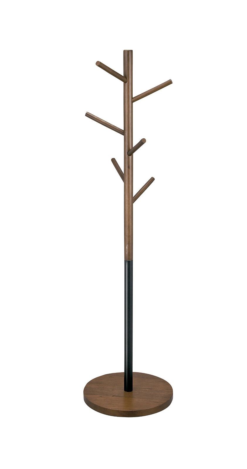 宮武製作所 ポールハンガー FORESTA 幅40×奥行き40×高さ150cm ブラウン/ブラック 省スペース P-1500