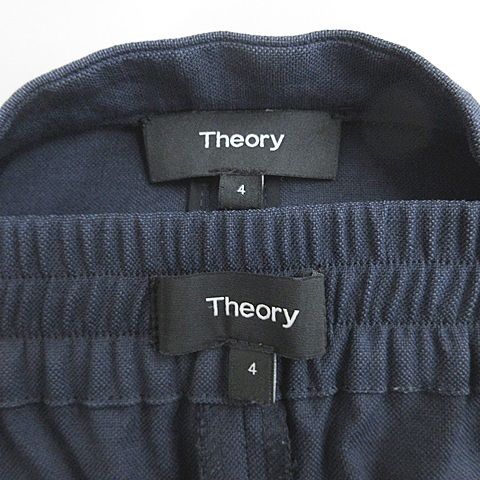 Theory サイズ4 漏らさ ノーカラー ブラックスーツ セットアップ 保管  