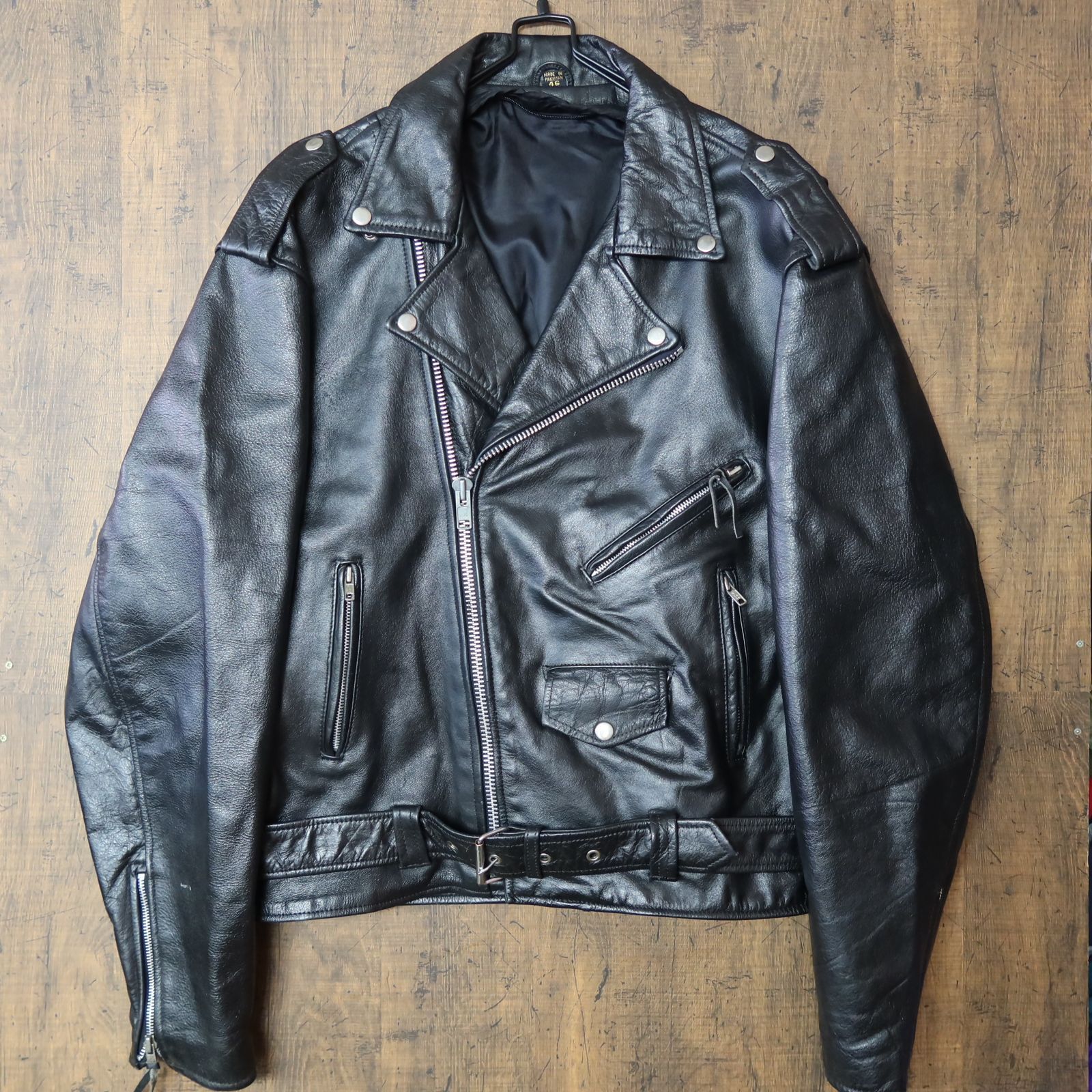 90s～ Vintage US古着☆Unknown ダブルライダースジャケット ビッグ 
