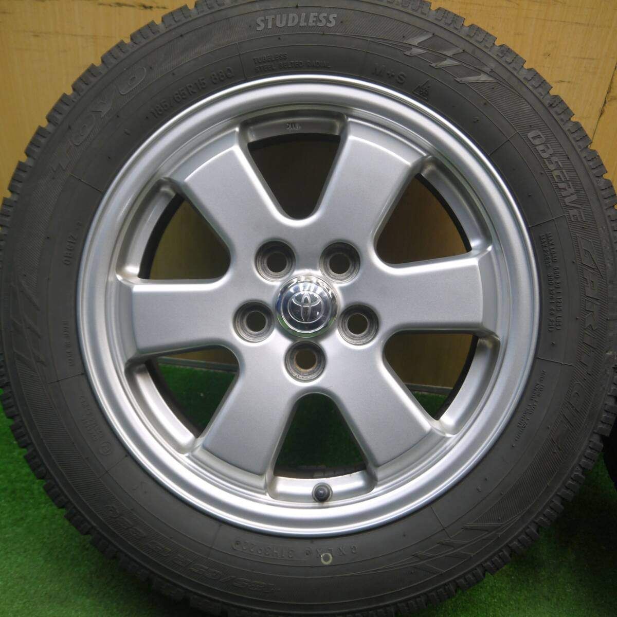 キレイ 22年 トヨタ 20系 プリウス 純正 185 65R15 スタッドレス トーヨー オブザーブ ガリット GIZ 15インチ PCD100 5H 5022513Hス