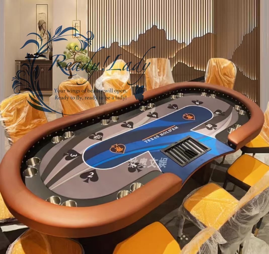 送料無料】ポーカーテーブル チップ 競技用テーブル LEDライト 高級