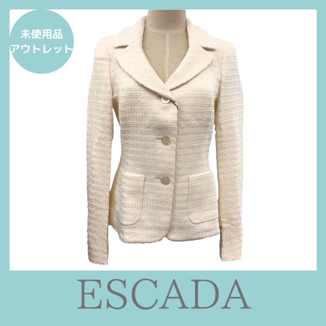 ESCADA ツイードテーラードジャケット アウター 34 サイズ-