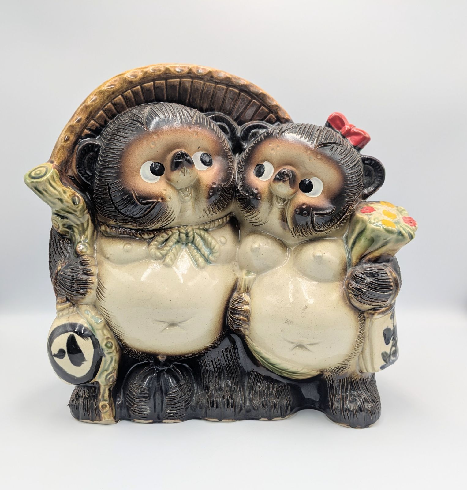 【シーサー50%OFF】手捻ホーヤーシーサー飴釉＠二江洲陶器 本焼 上焼 置物 定価の50%OFF】手捻ホーヤーシーサー飴釉＠二江洲陶器 本焼 上焼 置物