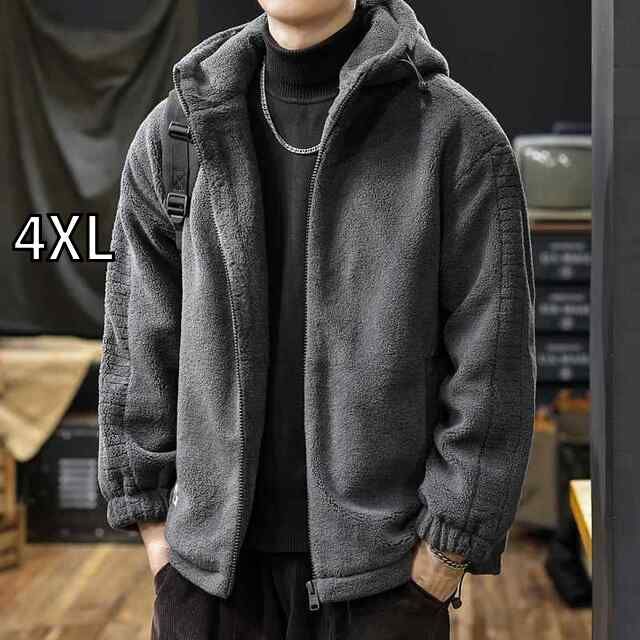 4XL 秋冬 コーデ メンズ 服 シンプル ファッション オシャレ 大人 かっこいい 大きいサイズ ストリート 紳士服 ラムウール ダウン ジャケット ホワイトダックダウン 暖かい フード付き カジュアル