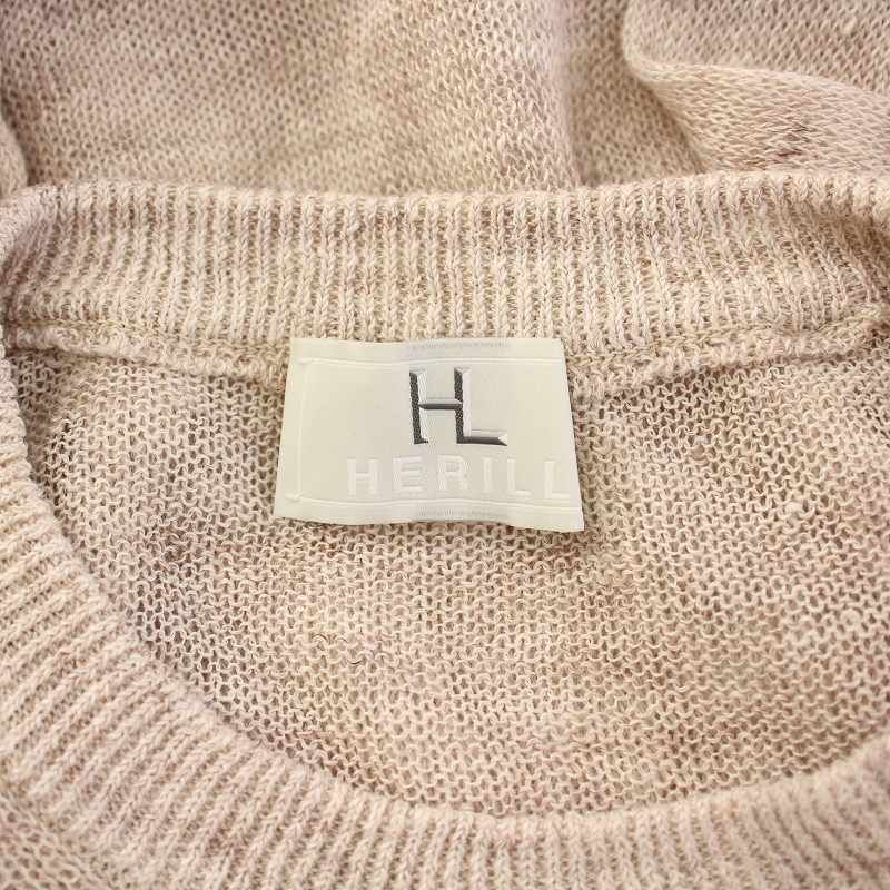 【新品】25ss HERILL コットンリネンニット サイズ2 ブラウン Linen WG Pullover | HERILL(へリル) / トップス カットソー長袖