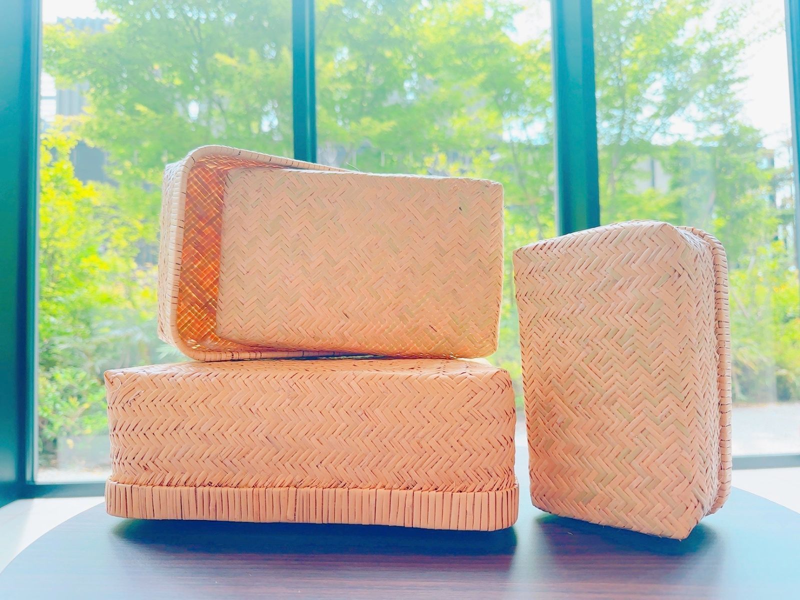 名作 新品】鳥越竹細工 ランチボックス 小文庫 小物入れかご サイズ小 弁当箱・弁当袋