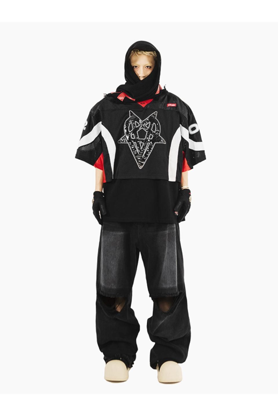 Fvvo - Rock Heart Mesh Panel T-shirt