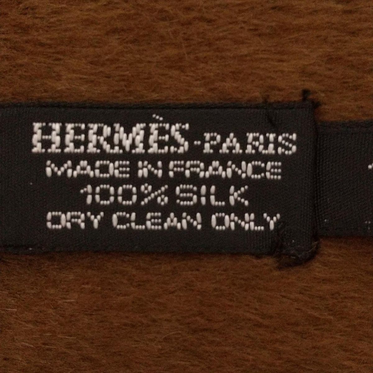 HERMES(エルメス) マフラー美品 - ダークグレー×ダークブラウン