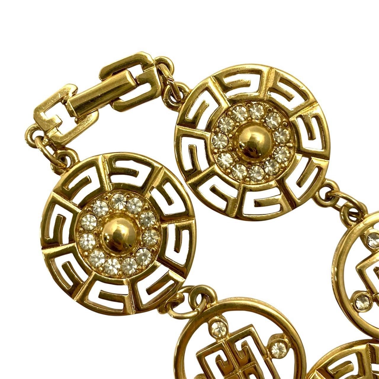 美品✨ジバンシー ブレスレット チェーン Gロゴ ラインストーン