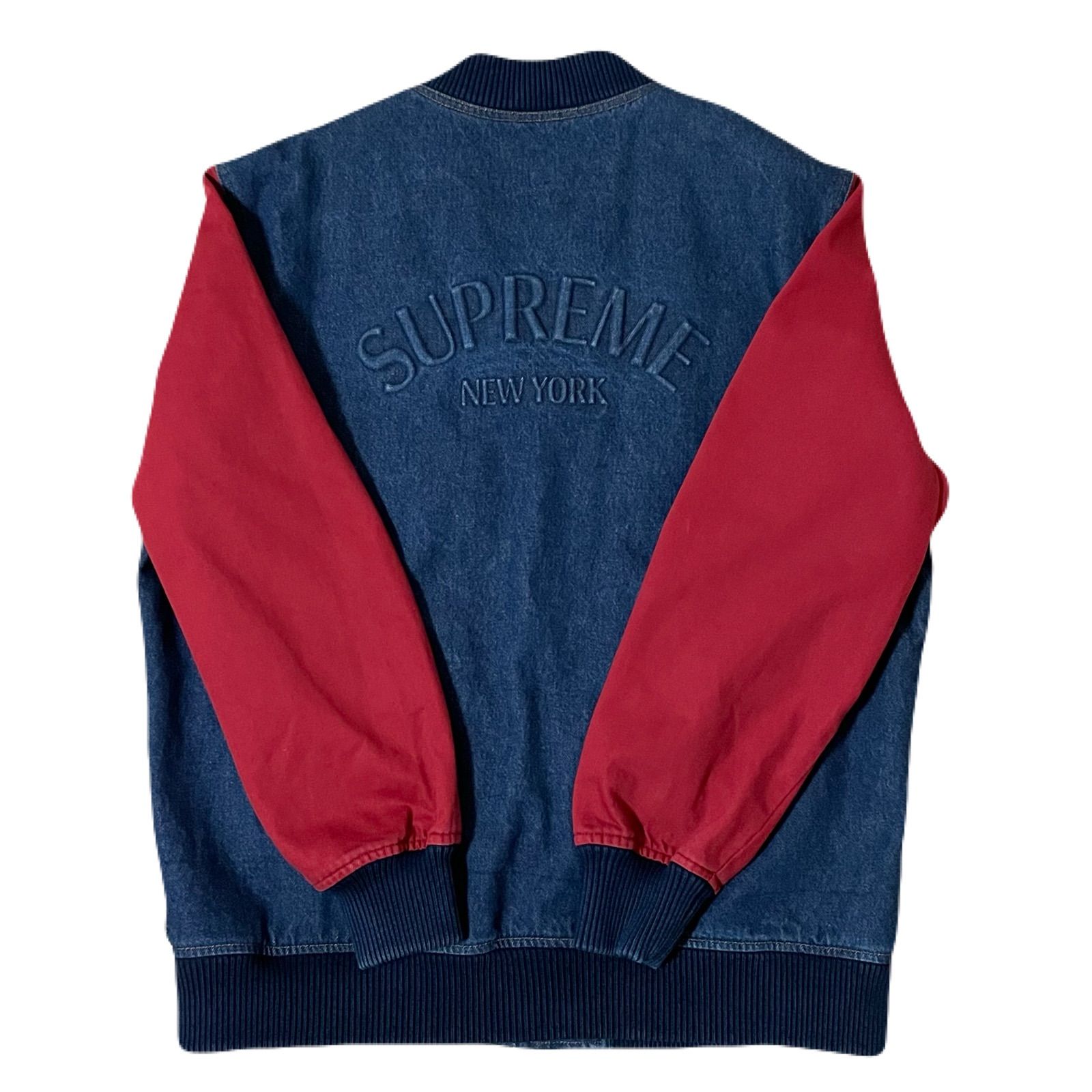 Supreme 14AW Denim Twill Varsity Jacket66cm着丈