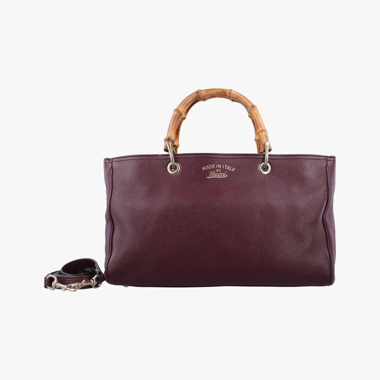 グッチGucciバンブーショッパーワインレッドレザー323660C016848618
