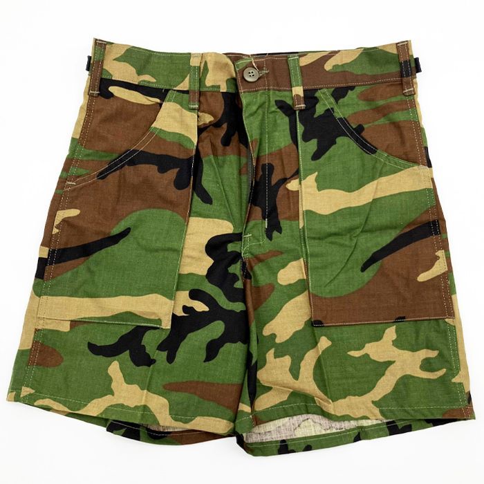 【55】訳あり ジーアイ ベイカーショーツ ファティーグショーツ GI NEW VINTAGE DEADSTOCK RIP STOP SHORTS  MADE IN USA 49278 Woodland サイズ：32インチ ショーツ ハーフパンツ