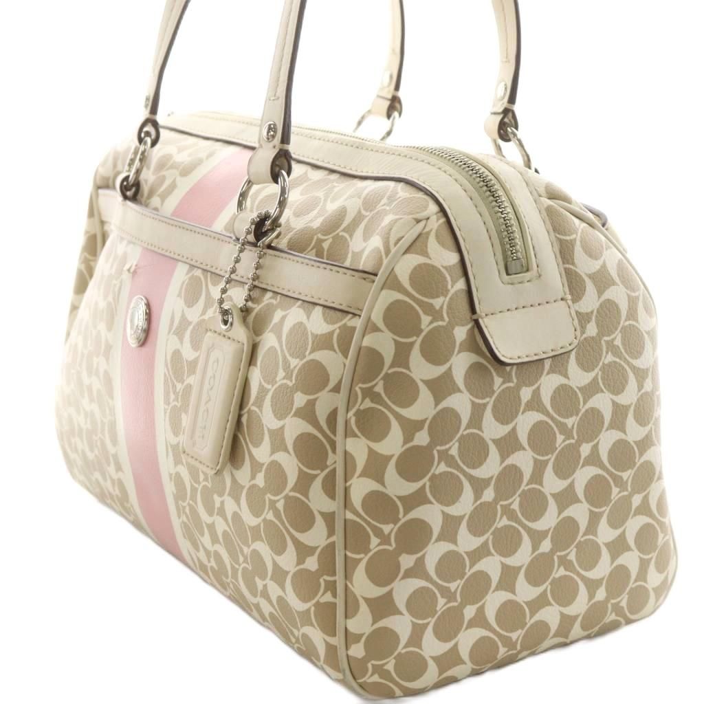 コーチ COACH シグネチャー ハンドバッグ ボストンバッグ レザー