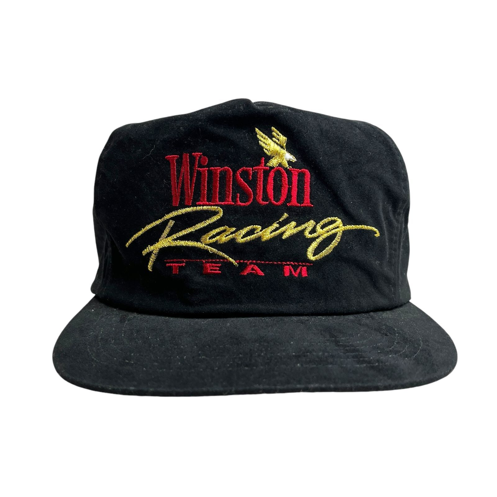 【キャップ/帽子】Winston Racing TEAM(ウィンストン レーシングチーム) ビンテージ トラッカーキャップ タバコ たばこ シガレット 刺繍 ヌバック スウェード