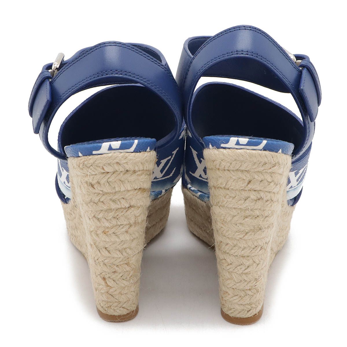 ルイヴィトン　サンダル　LVエスカル　スターボードライン　ウエッジソール　青 LOUIS VUITTON ルイヴィトン LVエスカル スターボード エスパドリーユ