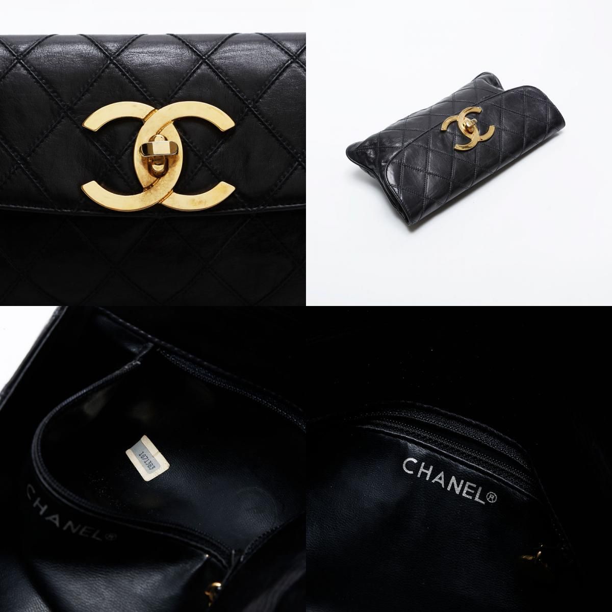 【新品】CHANEL シャネル キーボード クラッチバッグ ラムスキン CHANEL シャネル クラッチバッグ 1番台 1989-1991 ビコローレ