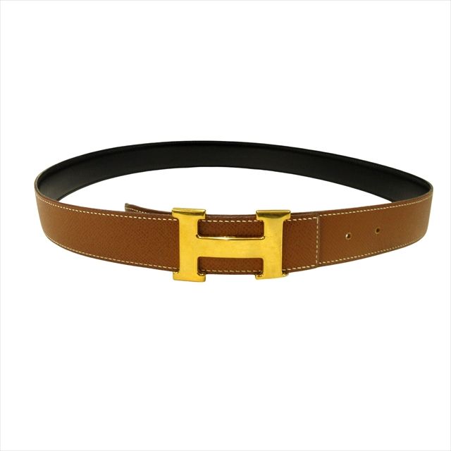 【おすすめ】 90's HERMES エルメス Hバックル ボックス ベルト リバーシブル 小物