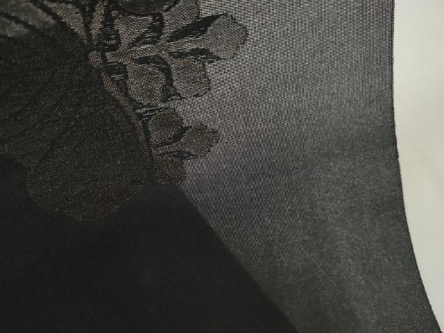 平和屋着物＊夏物 名古屋帯 帯反物 黒共帯 紗 桐 逸品 未