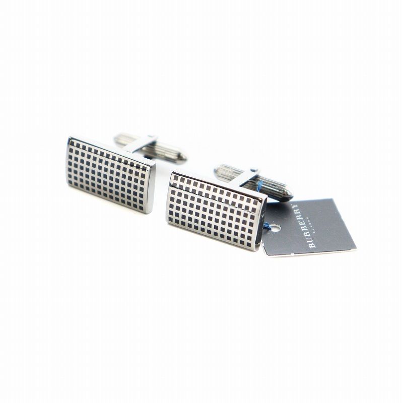 Brandol / BURBERRY バーバリー カフスボタン チェック 角型