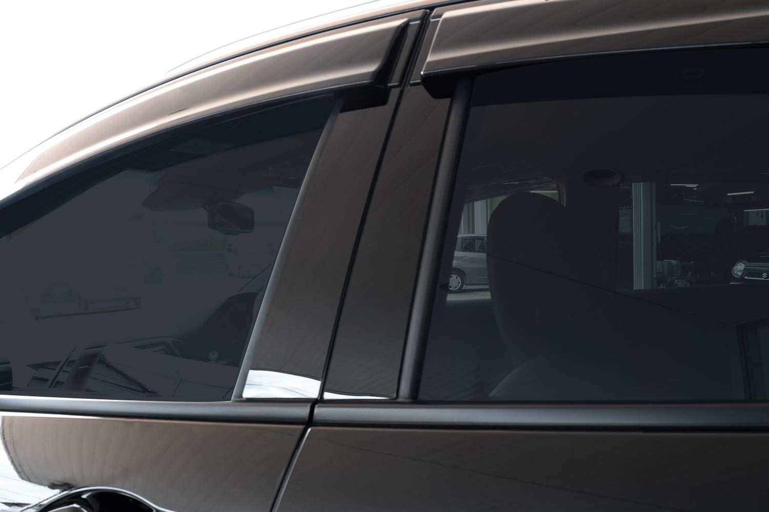 SecondStage セカンドステージ ホンダ ヴェゼルRU系 後期 ピラーガーニッシュ 純正バイザー装着車 ピアノブラック| H010BLK