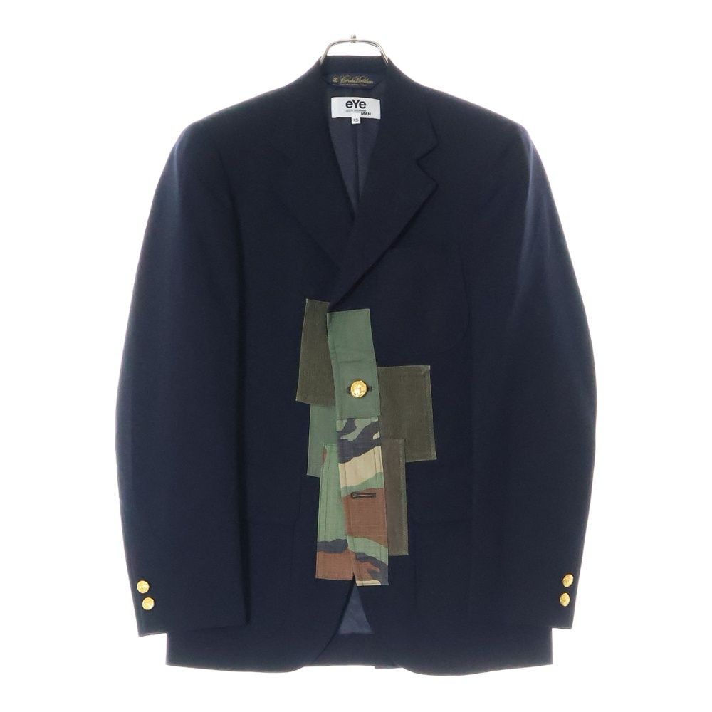 eYe Junya Watanabe テーラードジャケット ネイビー Junya WATANABE ネイビー テーラードジャケット ウール混合 メンズ