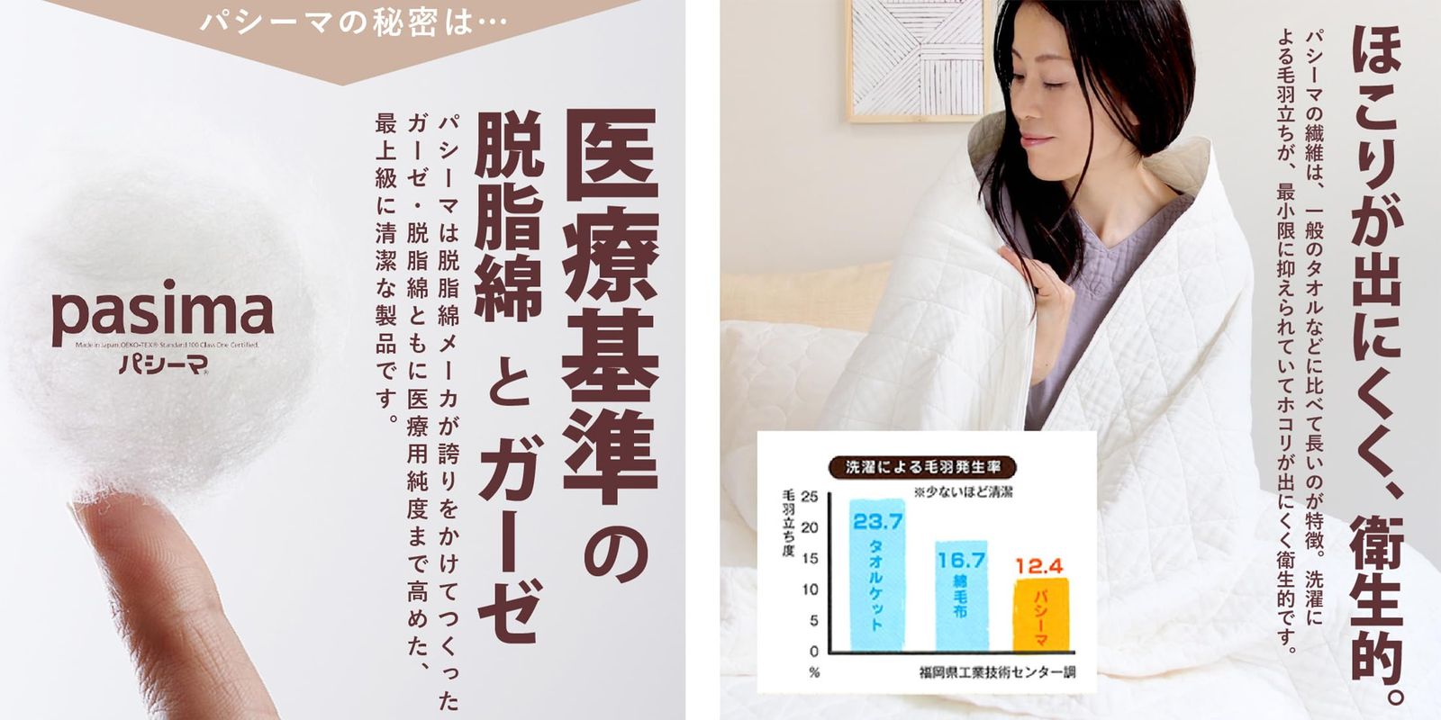 パシーマ キルトケット シングル 145×240cm きなり×2枚組 Amazon.co.jp