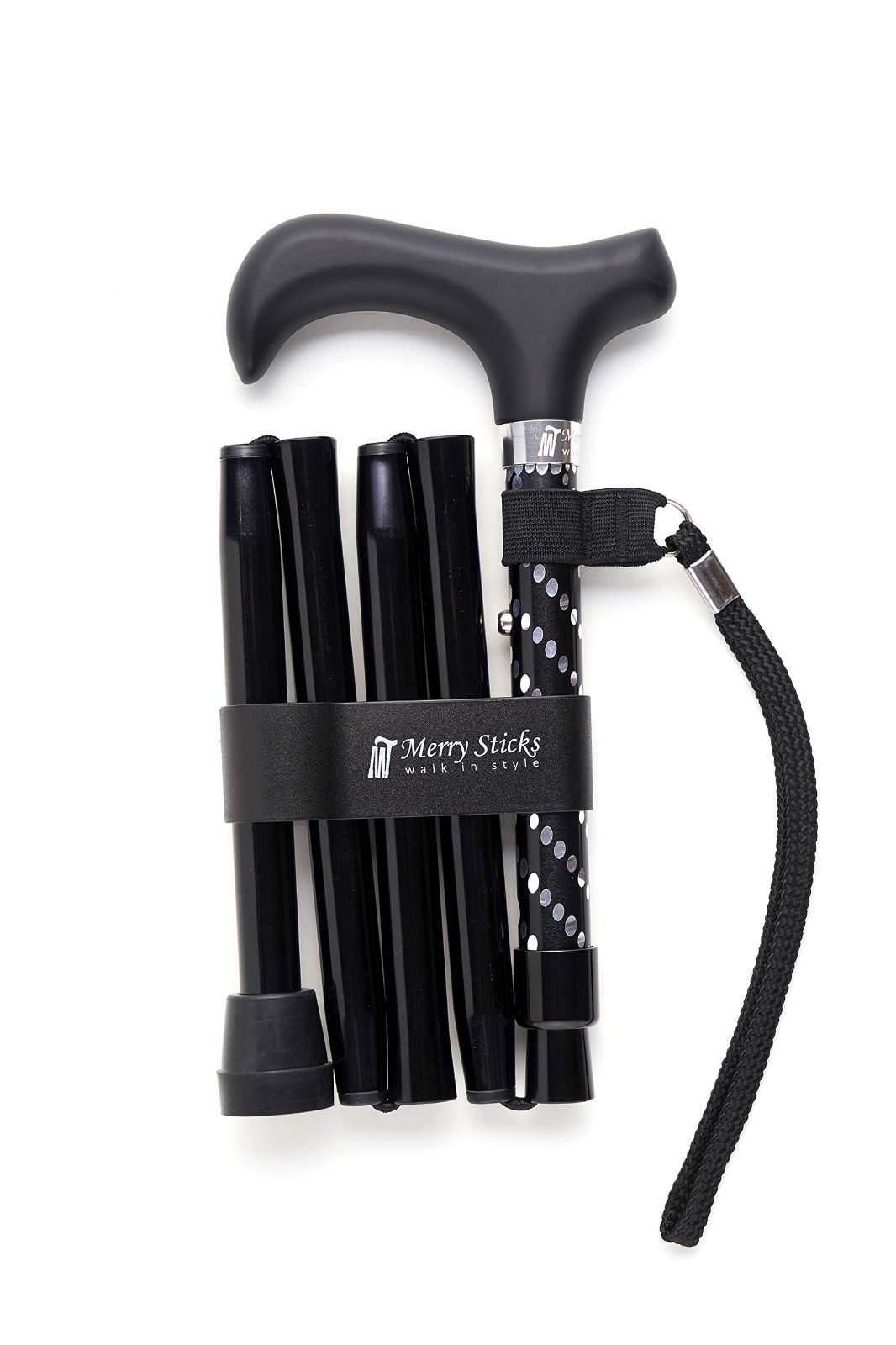 Color スターライト ブラック Merry Sticks メリースティックス スターライト 折りたたみステッキ 杖 ブラック WWW_OLIVIERBERNSTEIN_COM