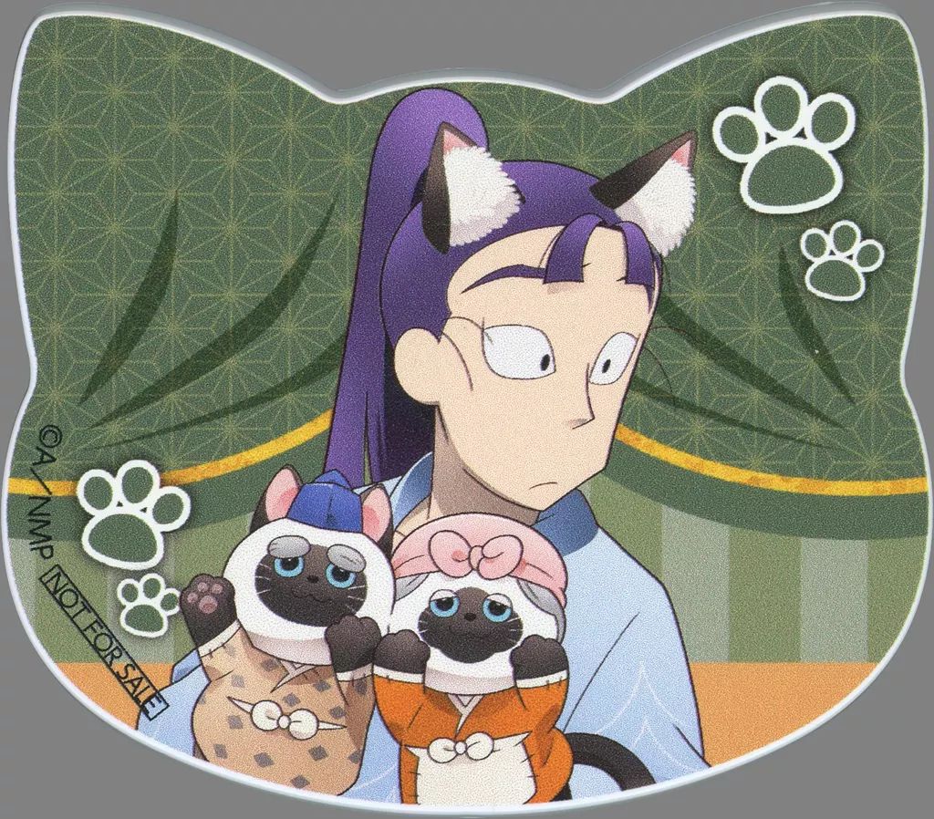 【忍たま】ねこ型マグネットバッジ 忍たま乱太郎 ナンジャタウン S賞 ねこ型マグネットバッジ 七松小平太