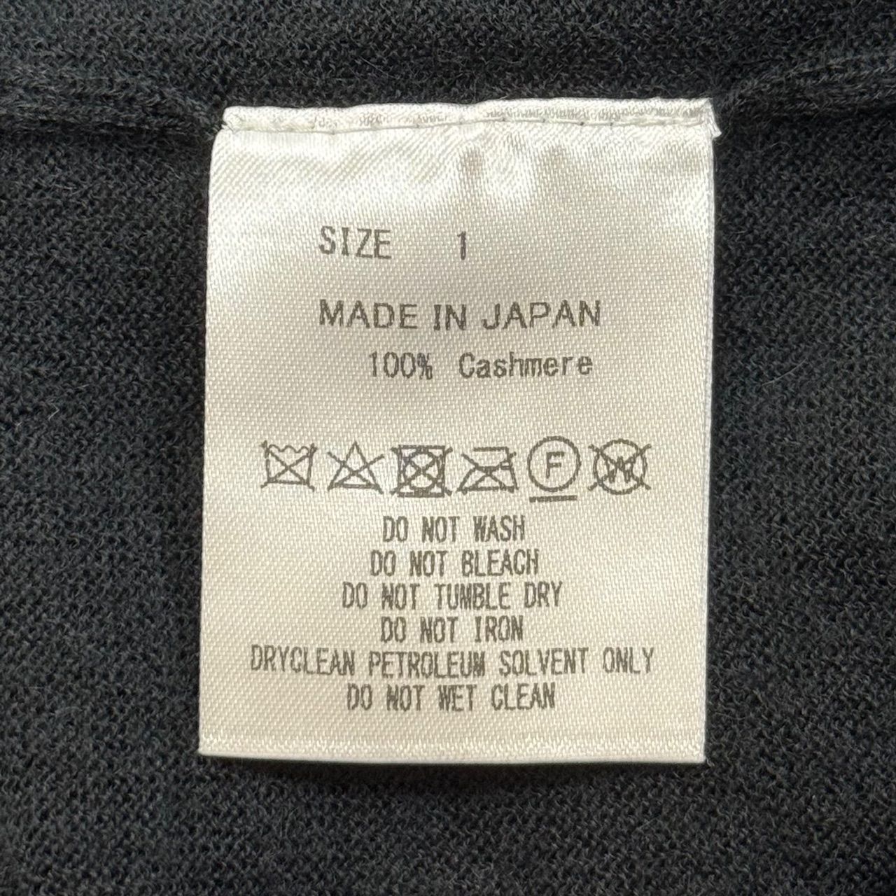 参考上代48400円 text カシミヤ 18ゲージ クルーネック ニット 