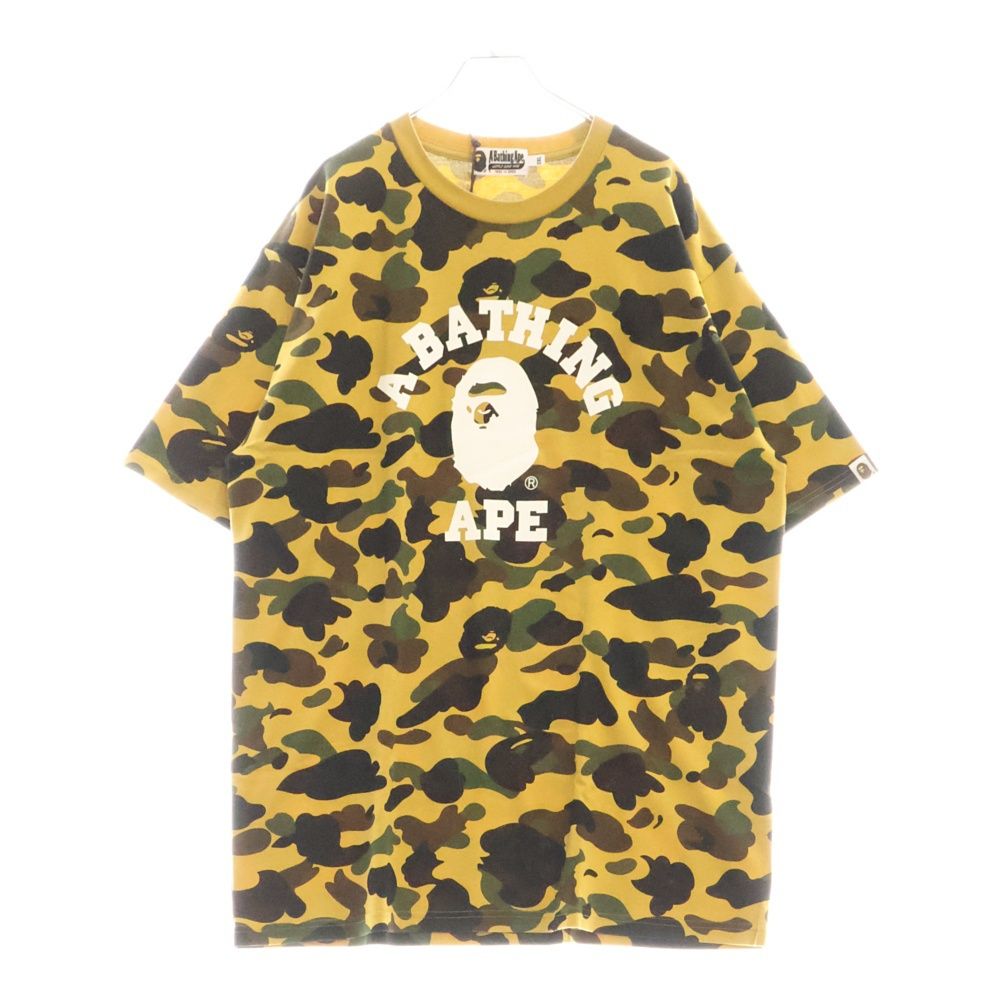 A BATHING APE (アベイシングエイプ) 1ST CAMO COLLEGE TEE 1ST カモ カレッジ クルーネック半袖Tシャツカットソー カモフラージュ C001CSL301010M