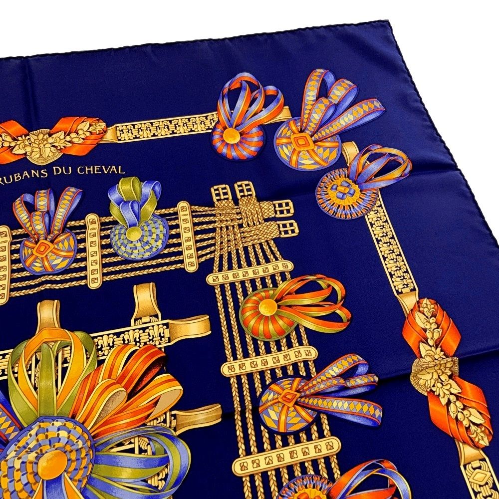 美品！エルメス　カレ90 LES RUBANS DU CHEVAL 馬のリボン 楽天市場】美品 HERMES エルメス カレ90 LES RUBANS DU CHEVAL