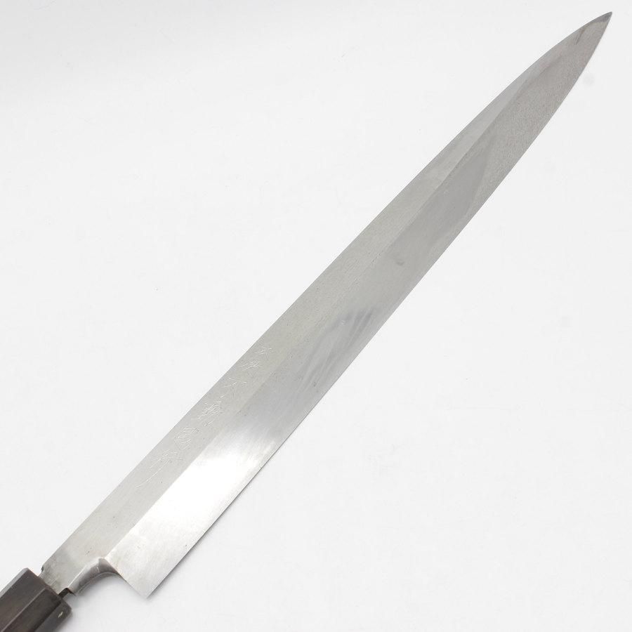 希少物 本焼き 包丁 波紋 黒檀八角柄 國行別誂 31㎝ 柳刃 刺身 料理屋 希少物 本焼き 包丁 波紋 黒檀八角柄 國行別誂 31㎝ 柳