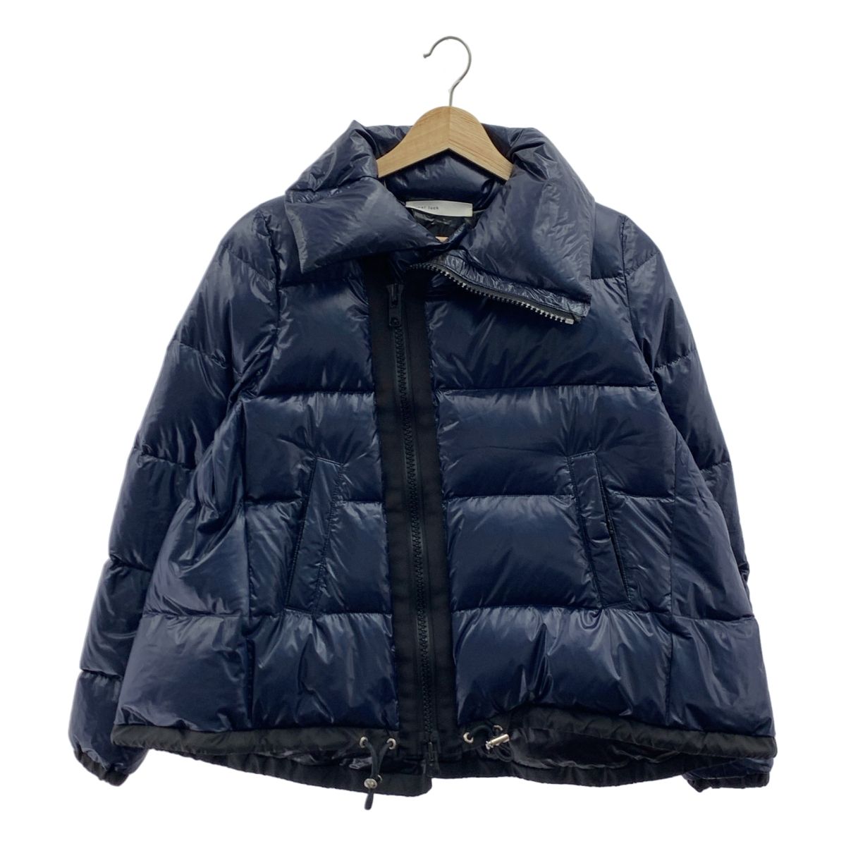 sacai luck | サカイラック | アシンメトリー ジップ ダウンジャケット | 1 | ネイビー|ブラック | レディース