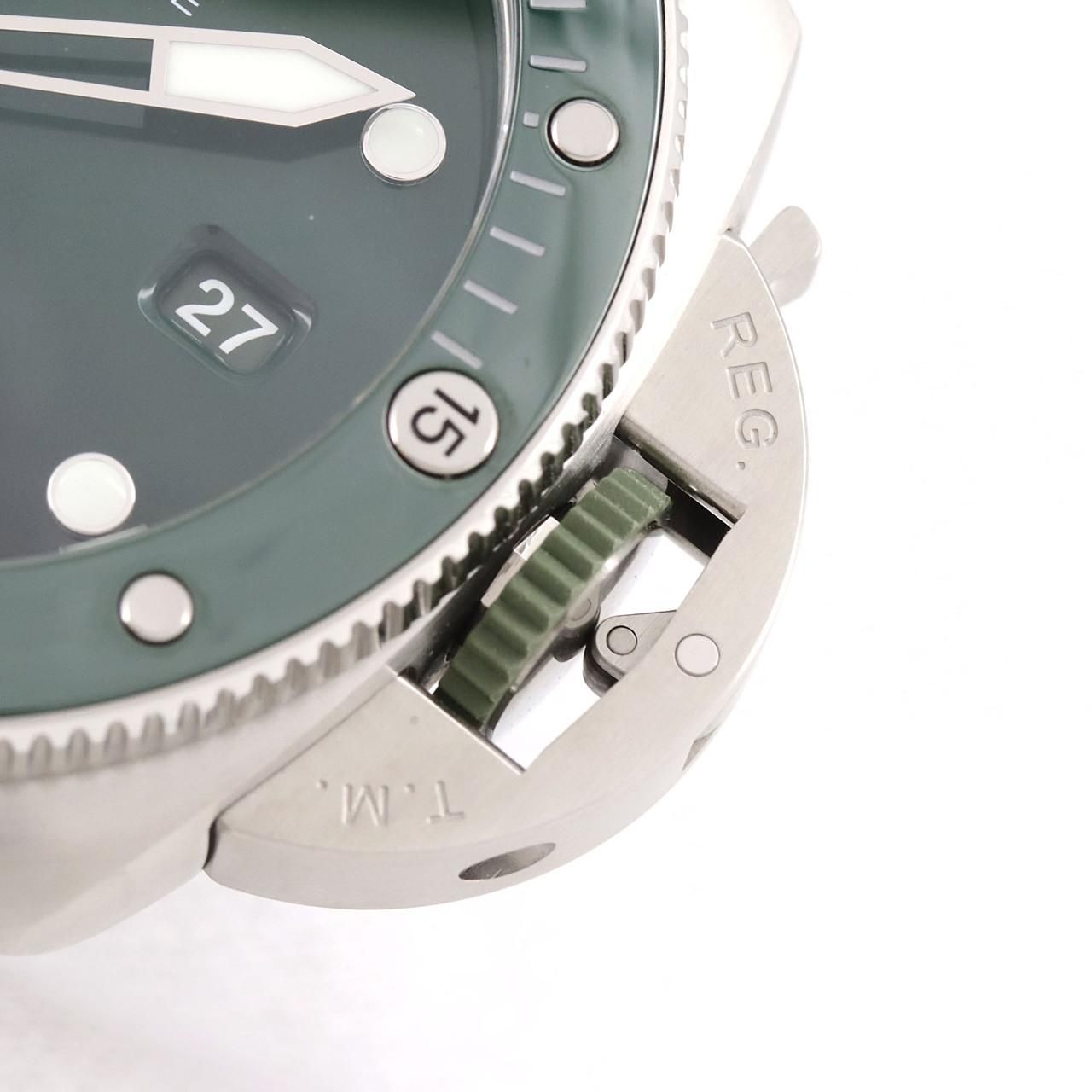 【新品】パネライ サブマーシブルクアランタクアトロeSteelヴェルデズメラルド PAM01287 SS 自動巻