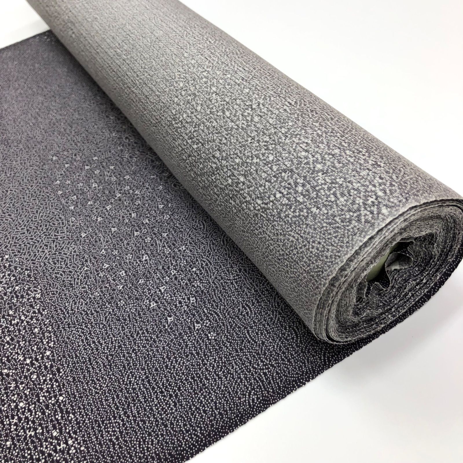 紫グレー色 絹100％