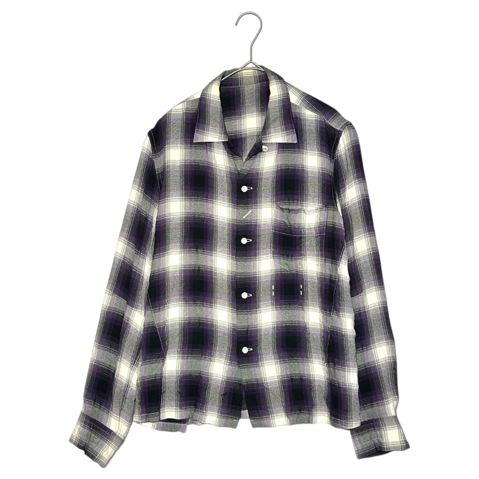 NUMBER (N)INE(ナンバーナイン) 09SS open collar check shirt 