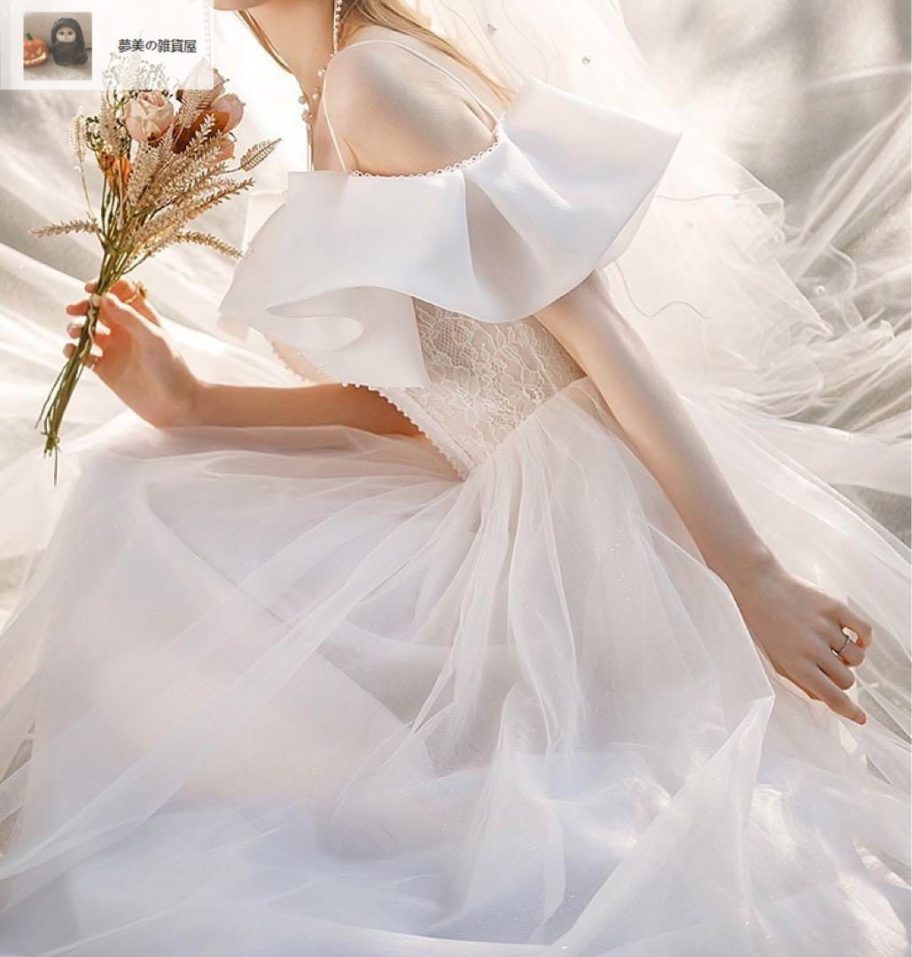 オフショル ウェディングドレス