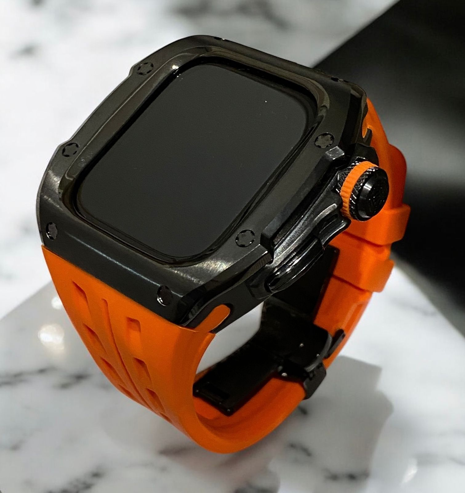 Apple Watch オレンジ ヴァイトンラバーバンド ケース カバー Apple  